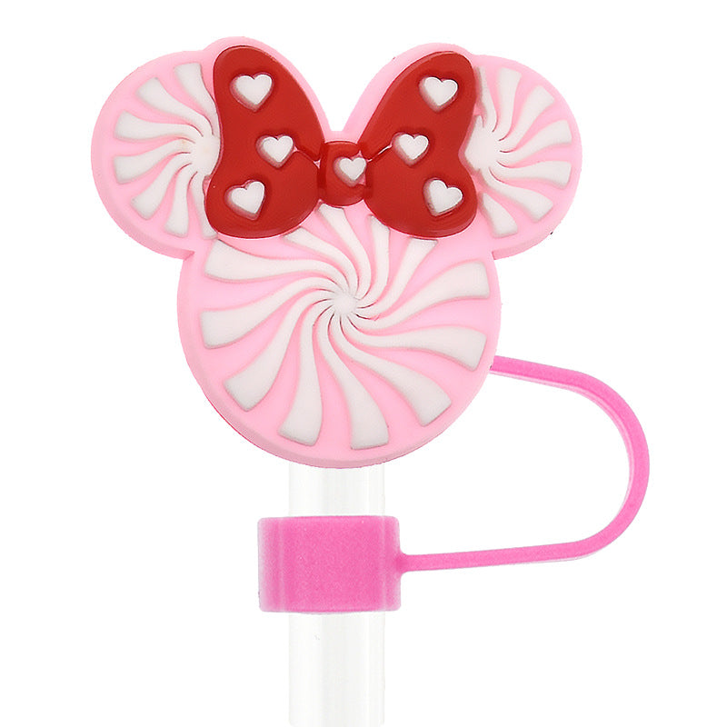 Silicone straw cap Wearing ears on the head