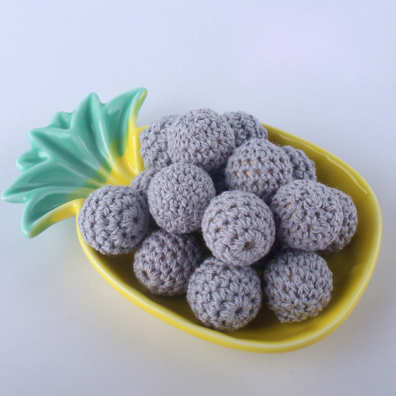 Wooden cotton crochet wool ball