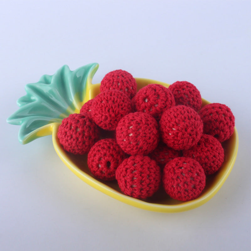 Wooden cotton crochet wool ball