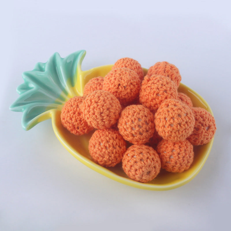 Wooden cotton crochet wool ball