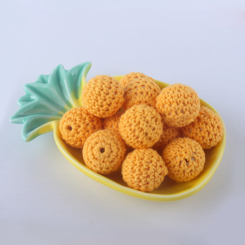 Wooden cotton crochet wool ball
