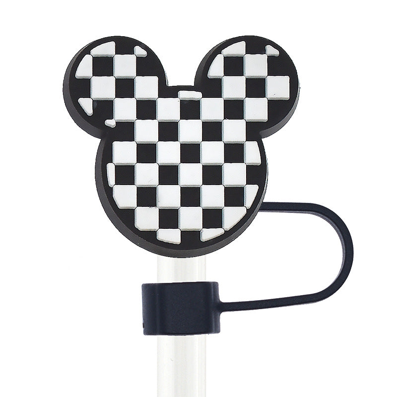 Silicone straw cap Wearing ears on the head