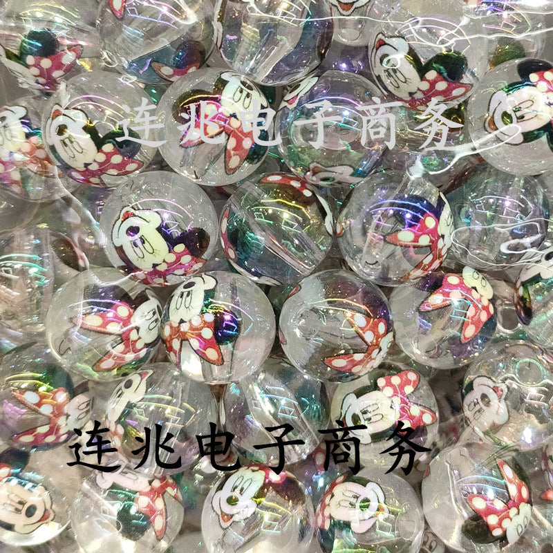 Transparent Mickey Acrylic Beads