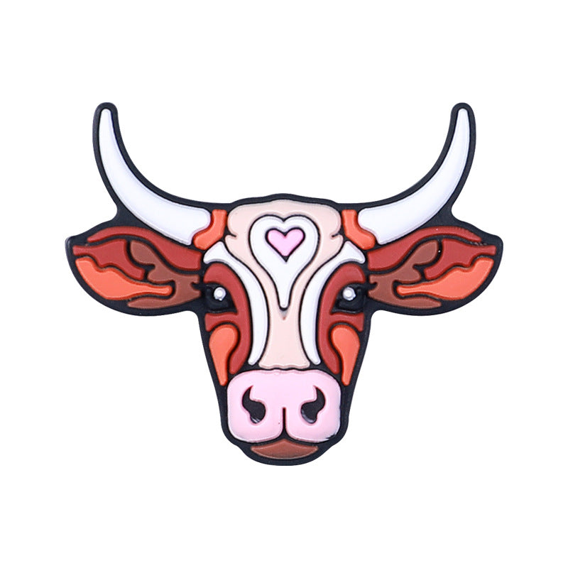 Silicone beads with cow head bone