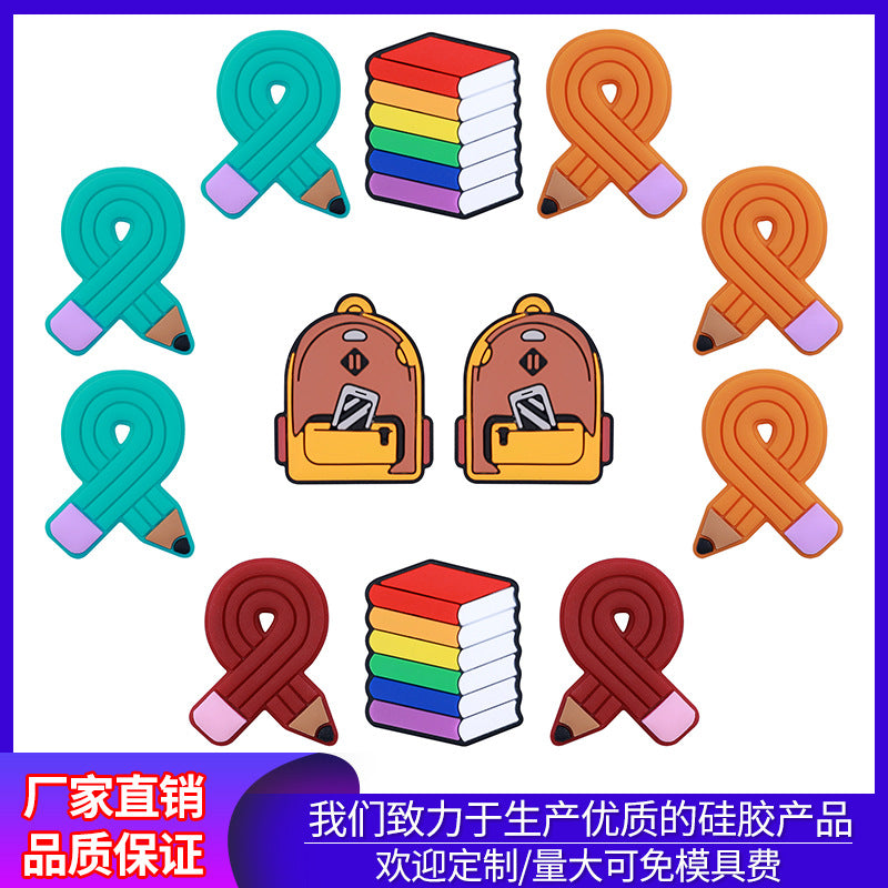 Pencil silicone beads focal