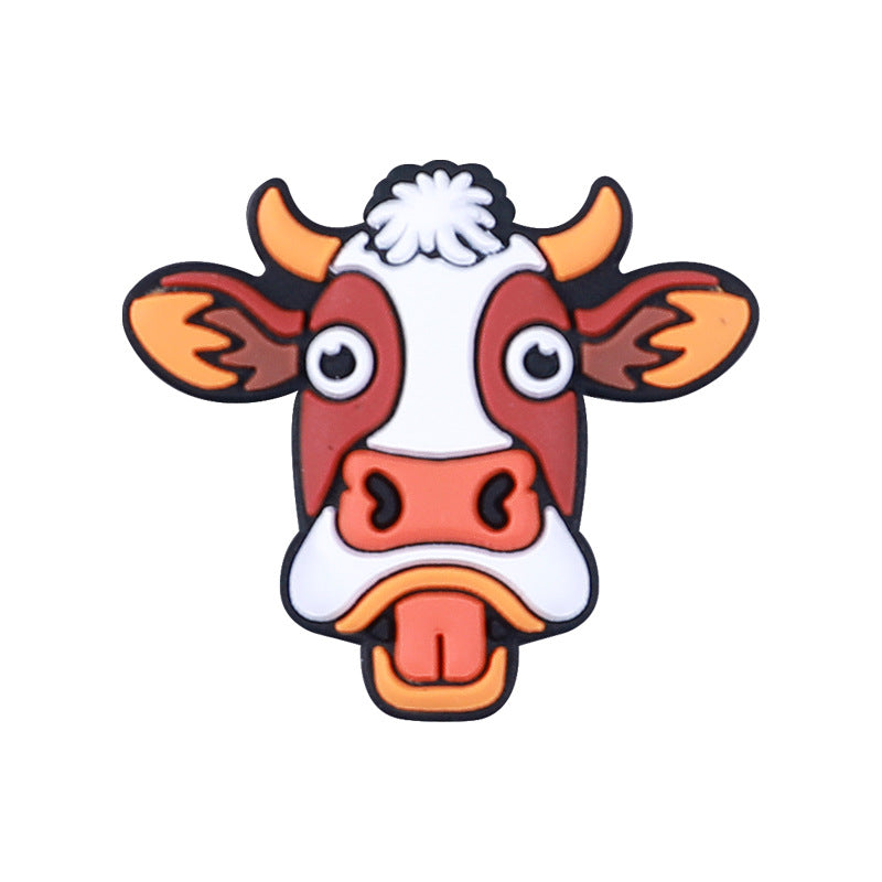 Silicone beads with cow head bone