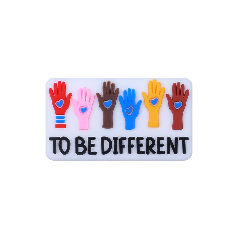 Cartoon letter silicone beads focal
