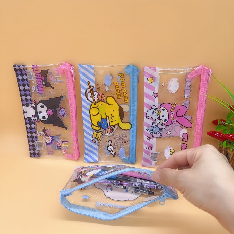 Portable pencil case with student zipper design