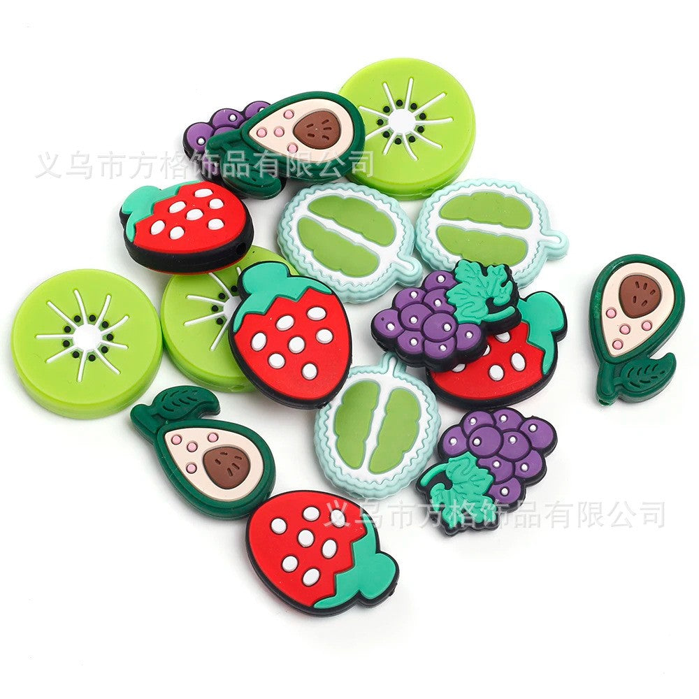 Fruit Lemon Silicone Beads focal