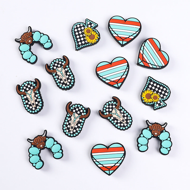 Turquoise silicone beads