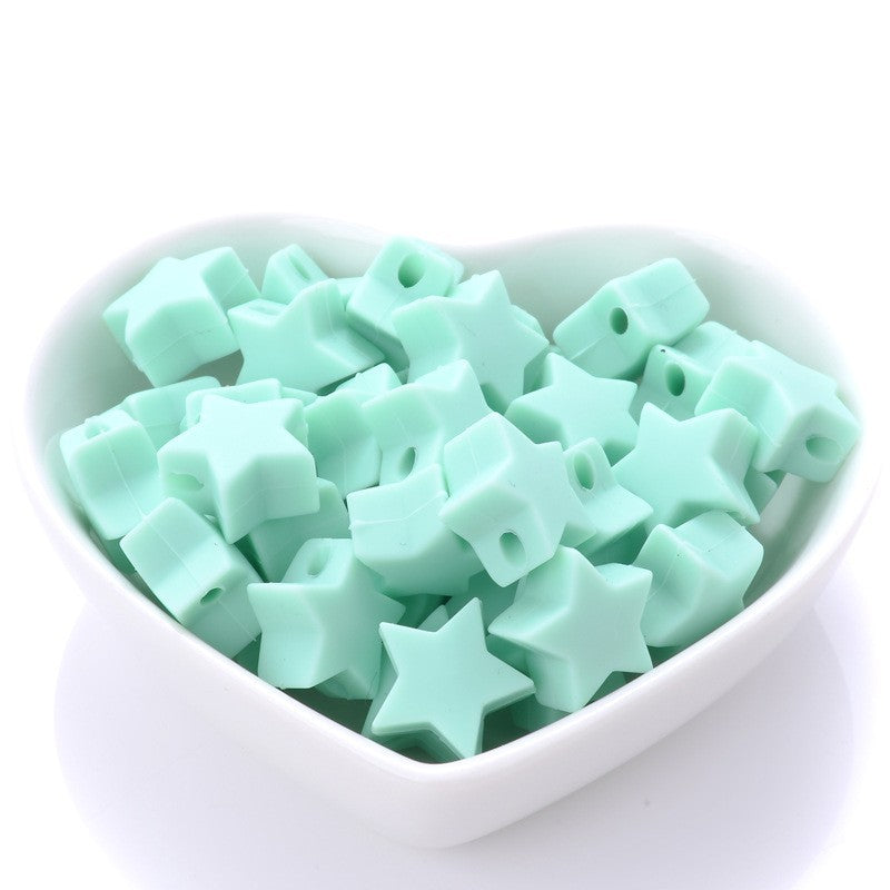 Pentagram silicone bead star