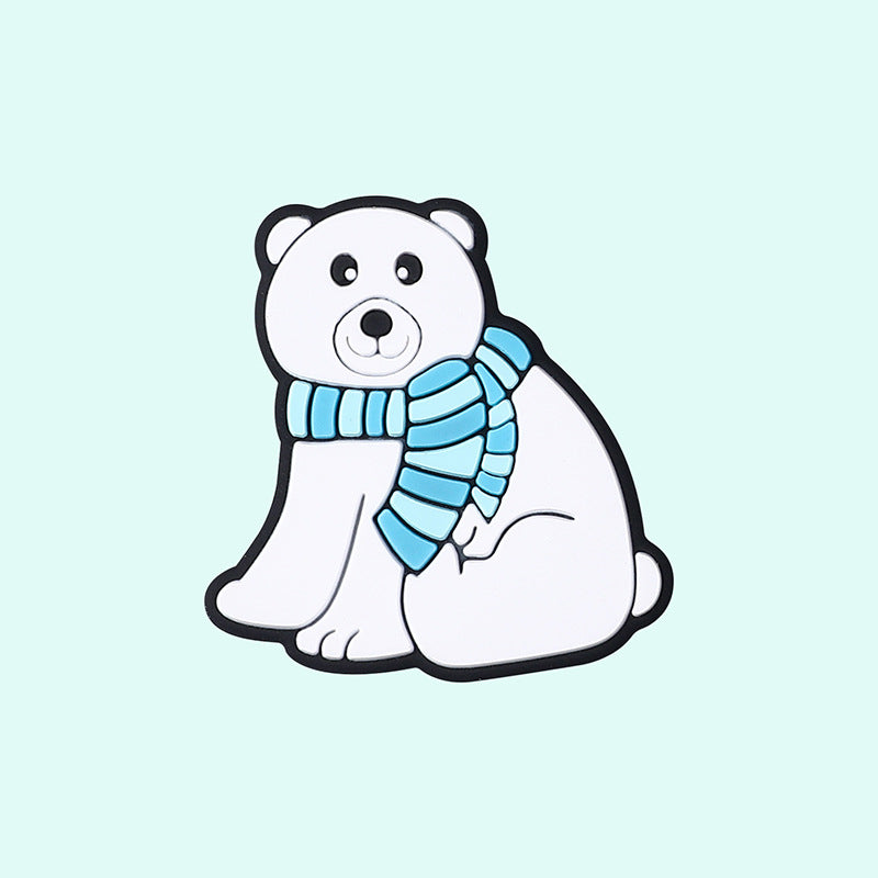 Snowman Polar Bear Silicone Beads