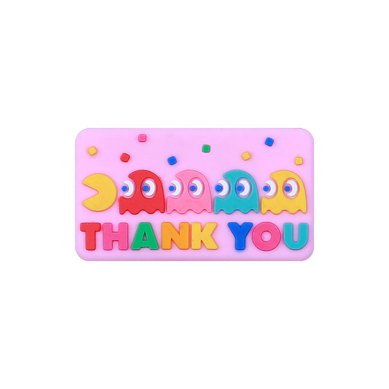 Cartoon letter silicone beads focal