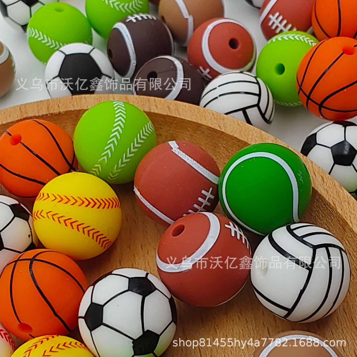 Ball type silicone beads