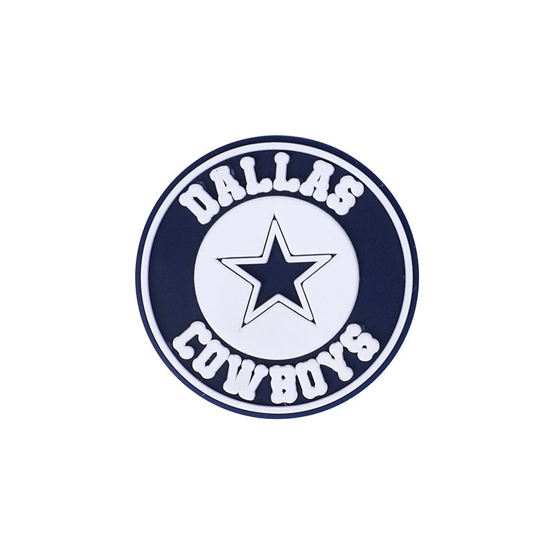 American football team silicone beads
