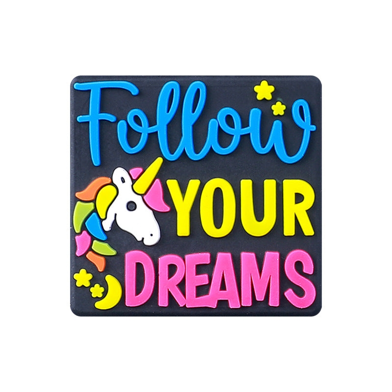 Cartoon letter silicone beads