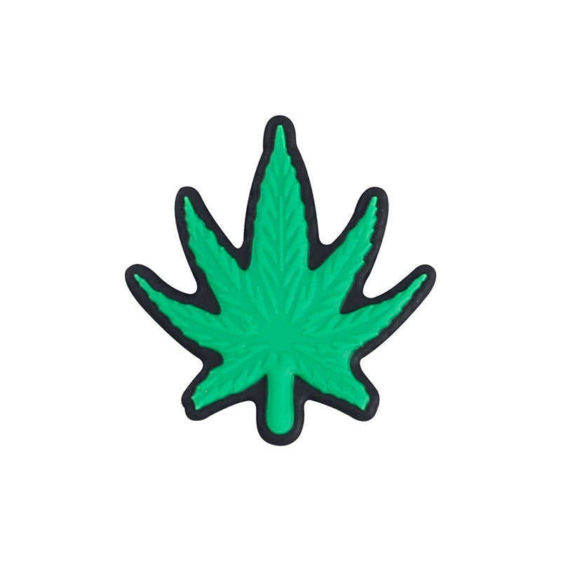 Green leaf silicone beads