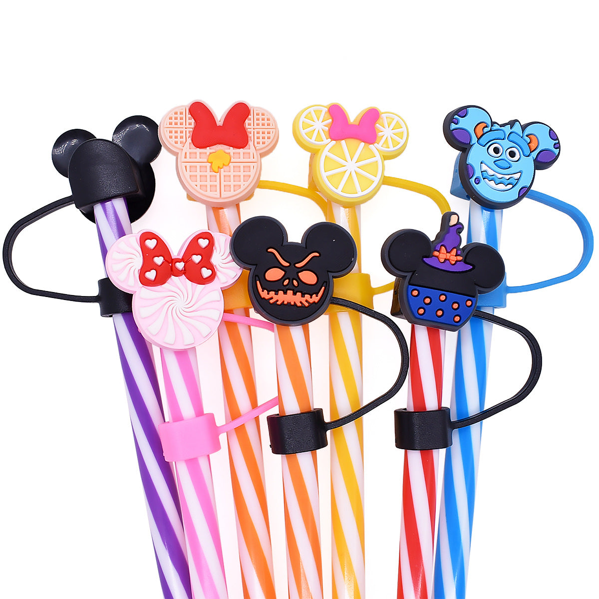 Silicone straw cap Wearing ears on the head