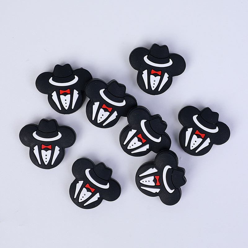 Spot Mickey Silicone Beads focal