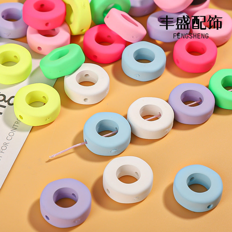 Hollow circular acrylic beads
