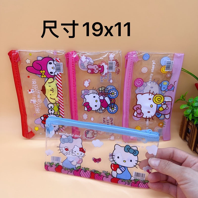 Portable pencil case with student zipper design