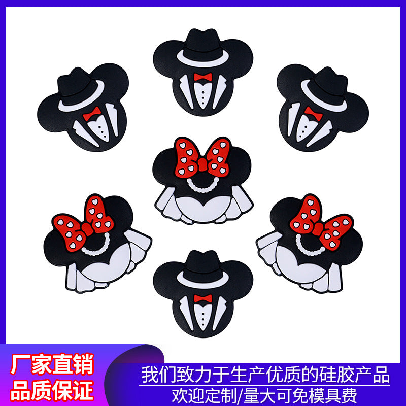 Spot Mickey Silicone Beads focal