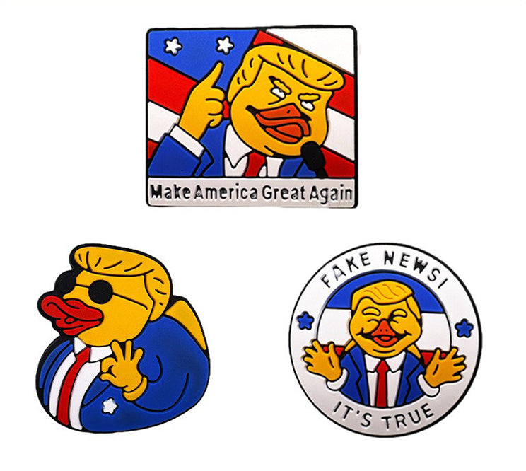Cartoon personality Trump silicone beads focal