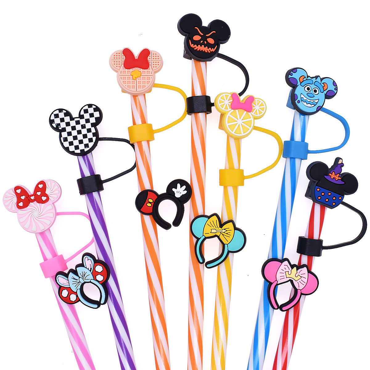 Silicone straw cap Wearing ears on the head
