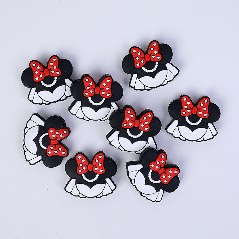 Spot Mickey Silicone Beads focal