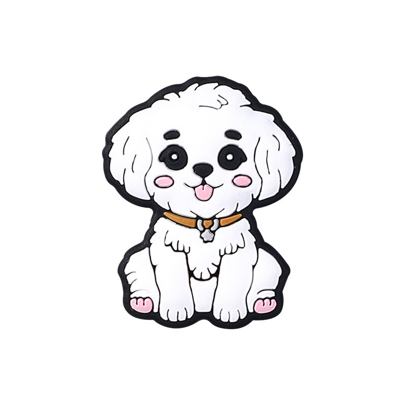 Silicone beads in the shape of a small dog