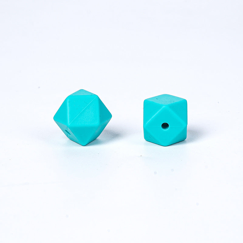 Hexagonal silicone beads