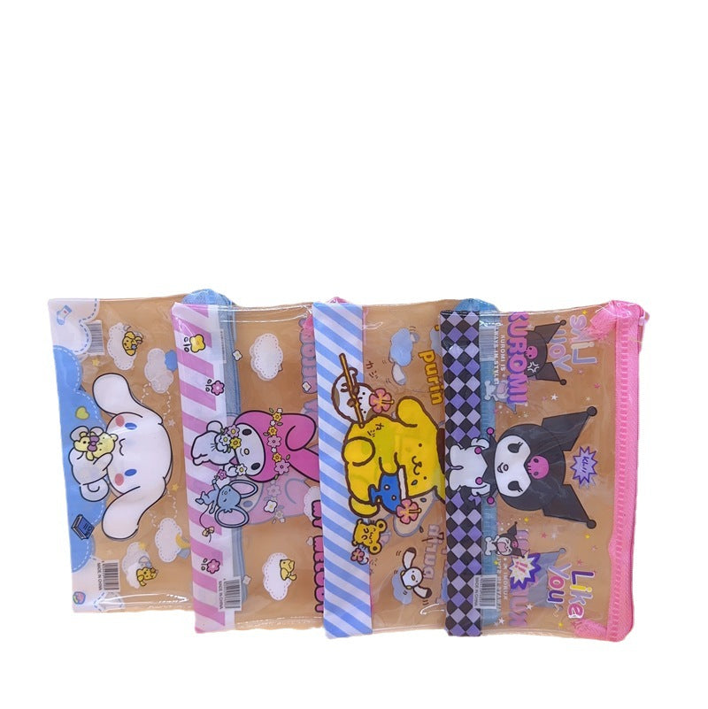 Portable pencil case with student zipper design
