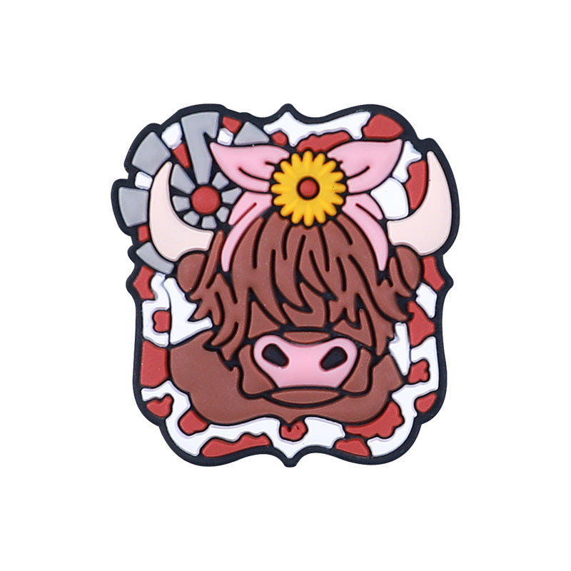 Silicone beads with cow head bone
