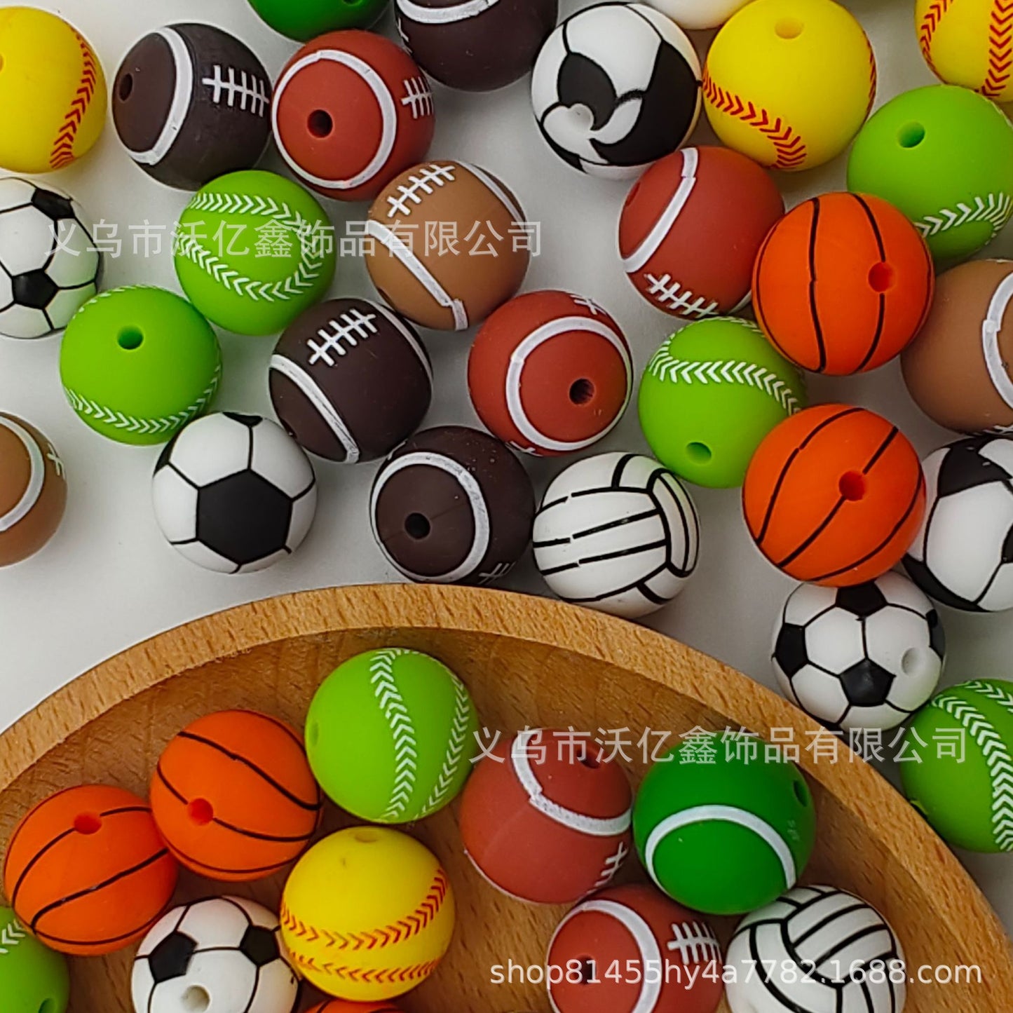 Ball type silicone beads