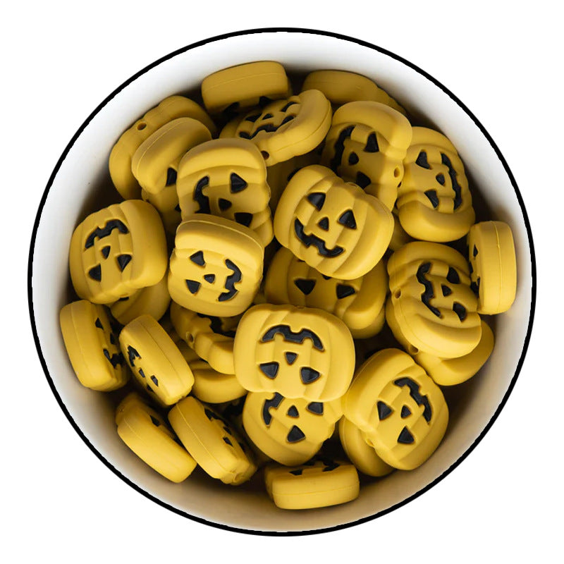 Halloween Pumpkin Silicone Beads