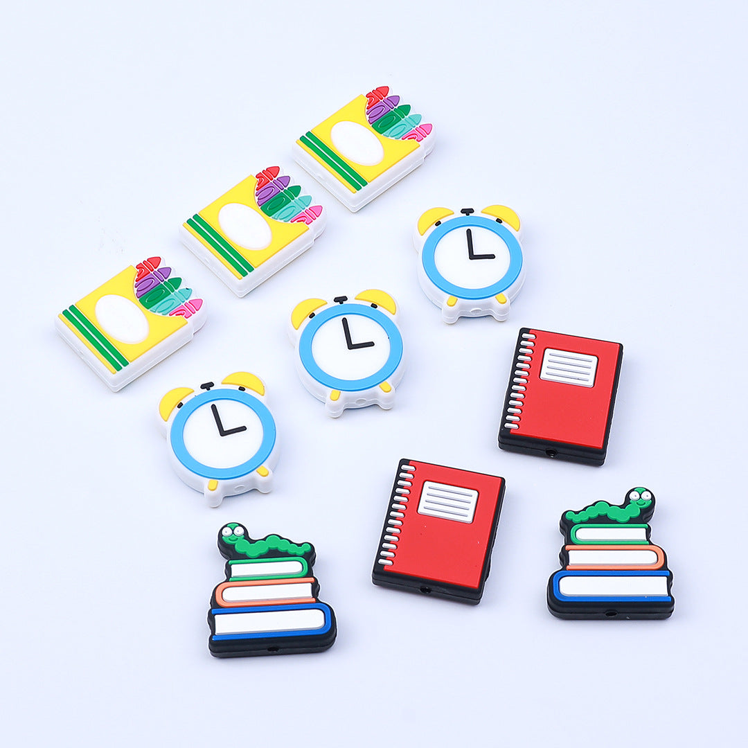 Cartoon Apple Silicone Beads