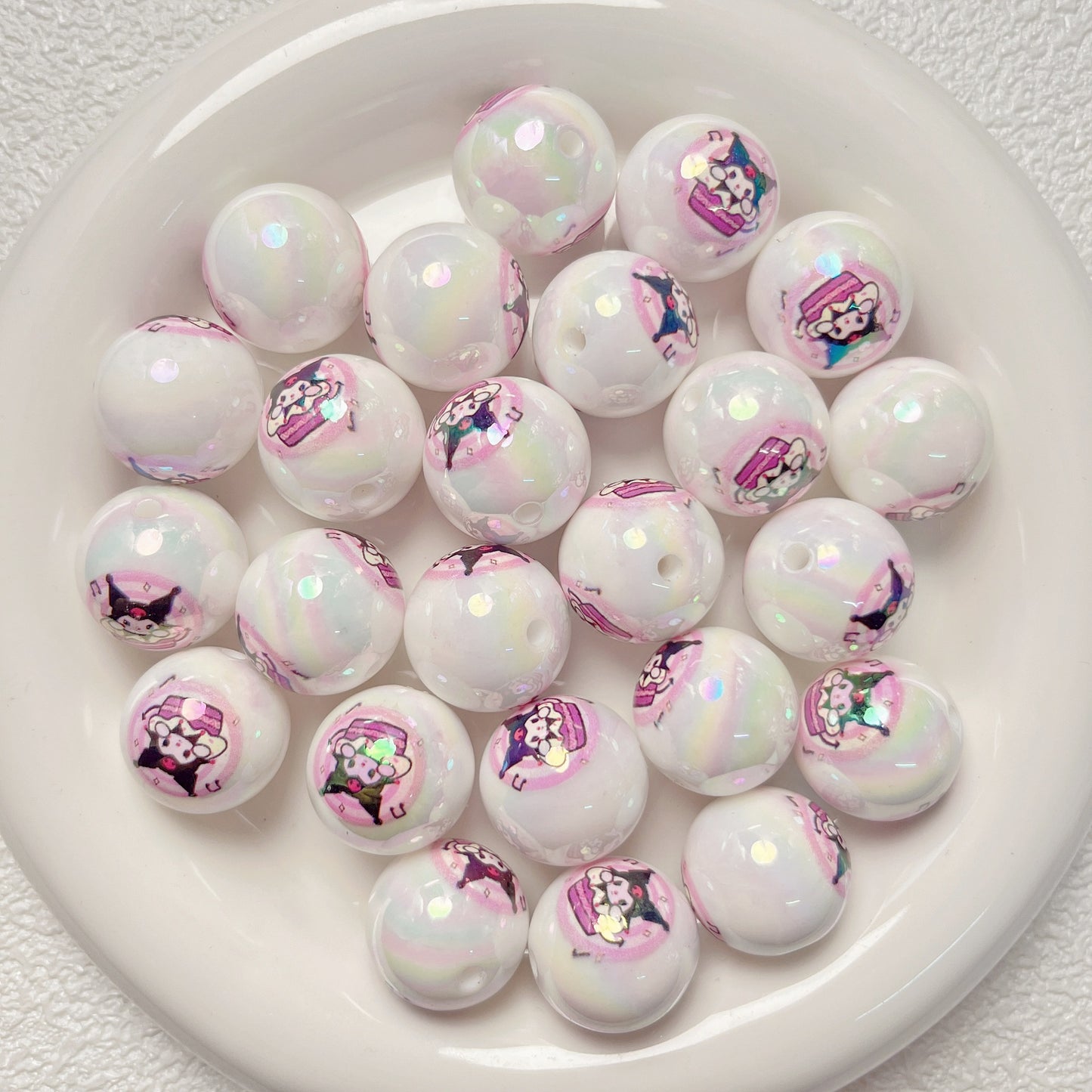 Cartoon print Hello Kitty Pacha dog diy acrylic beads