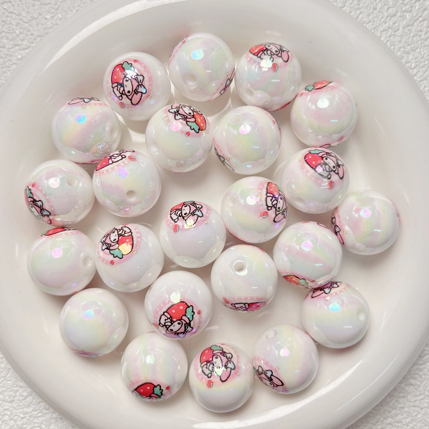 Cartoon print Hello Kitty Pacha dog diy acrylic beads