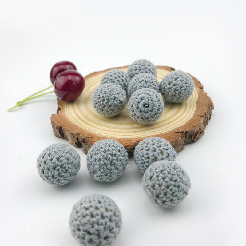 Wooden cotton crochet wool ball