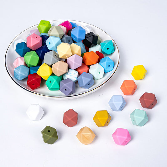 Hexagonal silicone beads