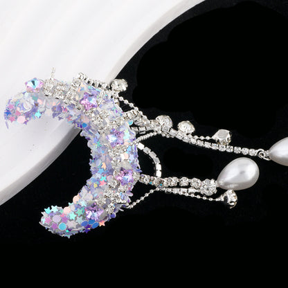 Bow tassel pearl sequin moon boat acrylic diamond ball