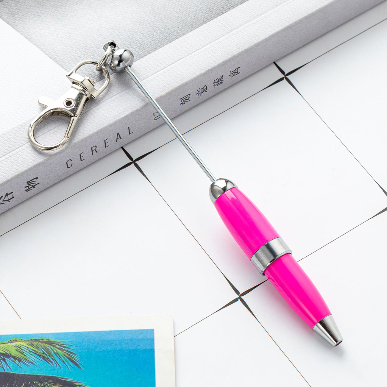 Keychain bead pen