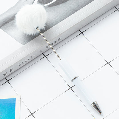 Creative ballpoint pen DIY ball bead pen cute style furry