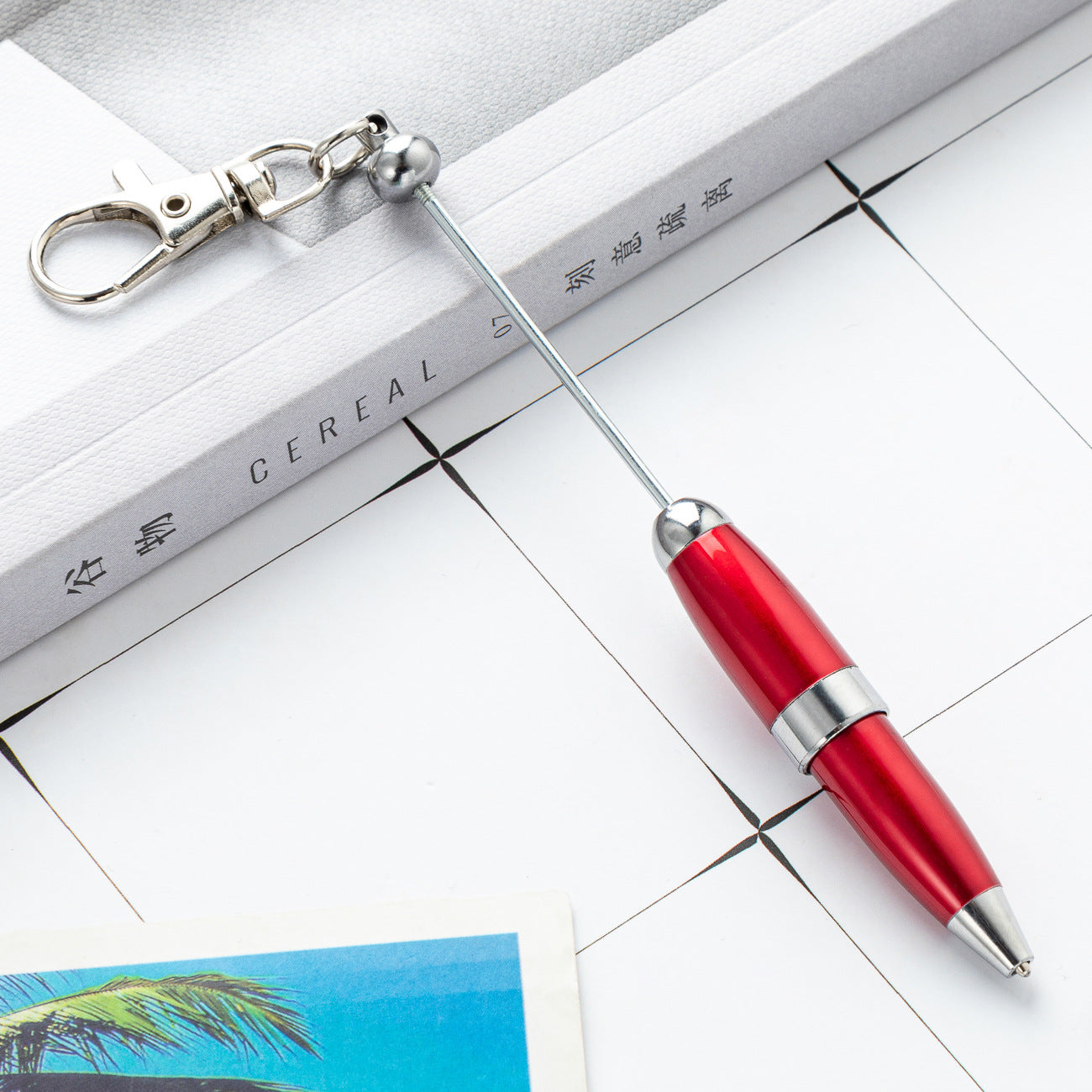 Keychain bead pen