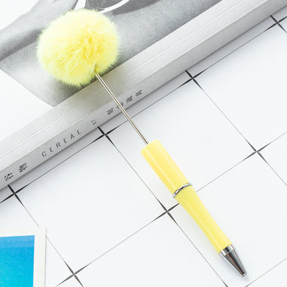 Creative ballpoint pen DIY ball bead pen cute style furry