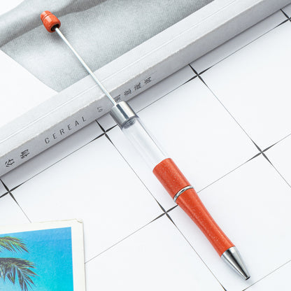 Ballpoint pen plastic bead ballpoint pen