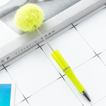 Creative ballpoint pen DIY ball bead pen cute style furry