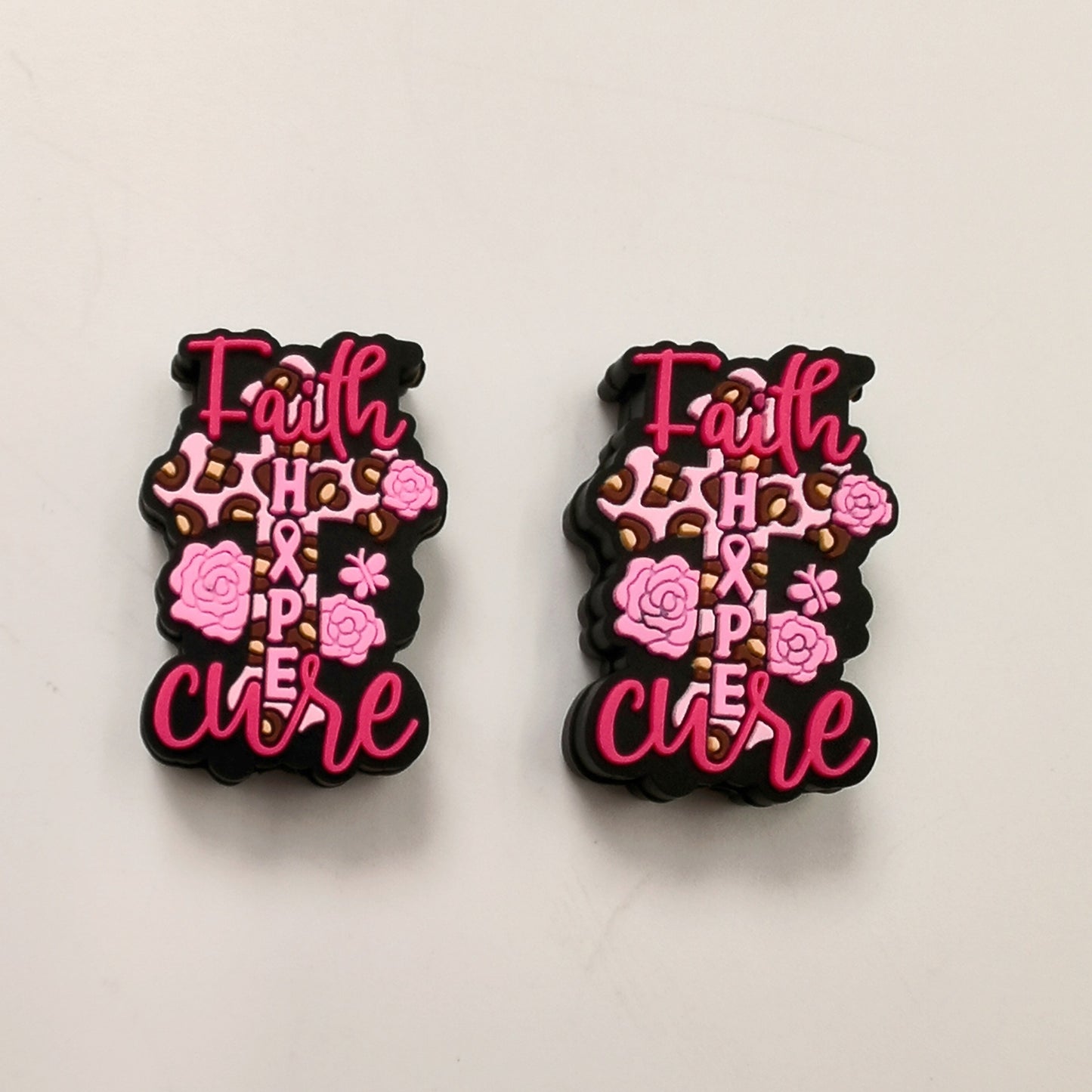 Fancy cross silicone DIY bead