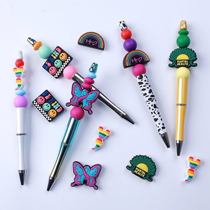 Butterfly silicone beads focal