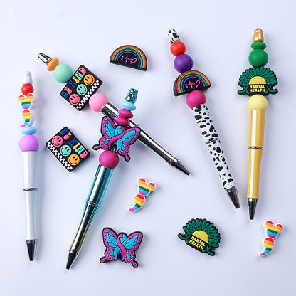 Butterfly silicone beads focal